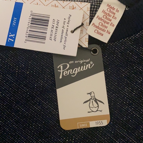 ORIGINAL PENGUIN Jacquard Navy Sweater